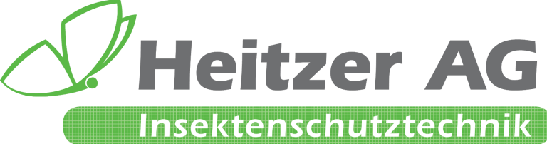 Logo der Heitzer AG, spezialisiert auf Insektenschutztechnik.